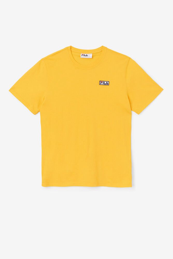 Fila Skylar Yellow T-Shirt Mens - NZ 26174-YXLM